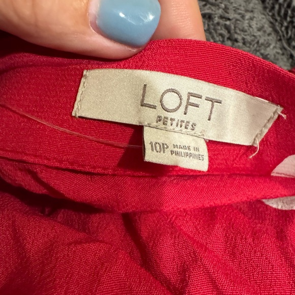 NWT Loft Pink Polka Dot wrap Skirt 10P - Picture 8 of 10